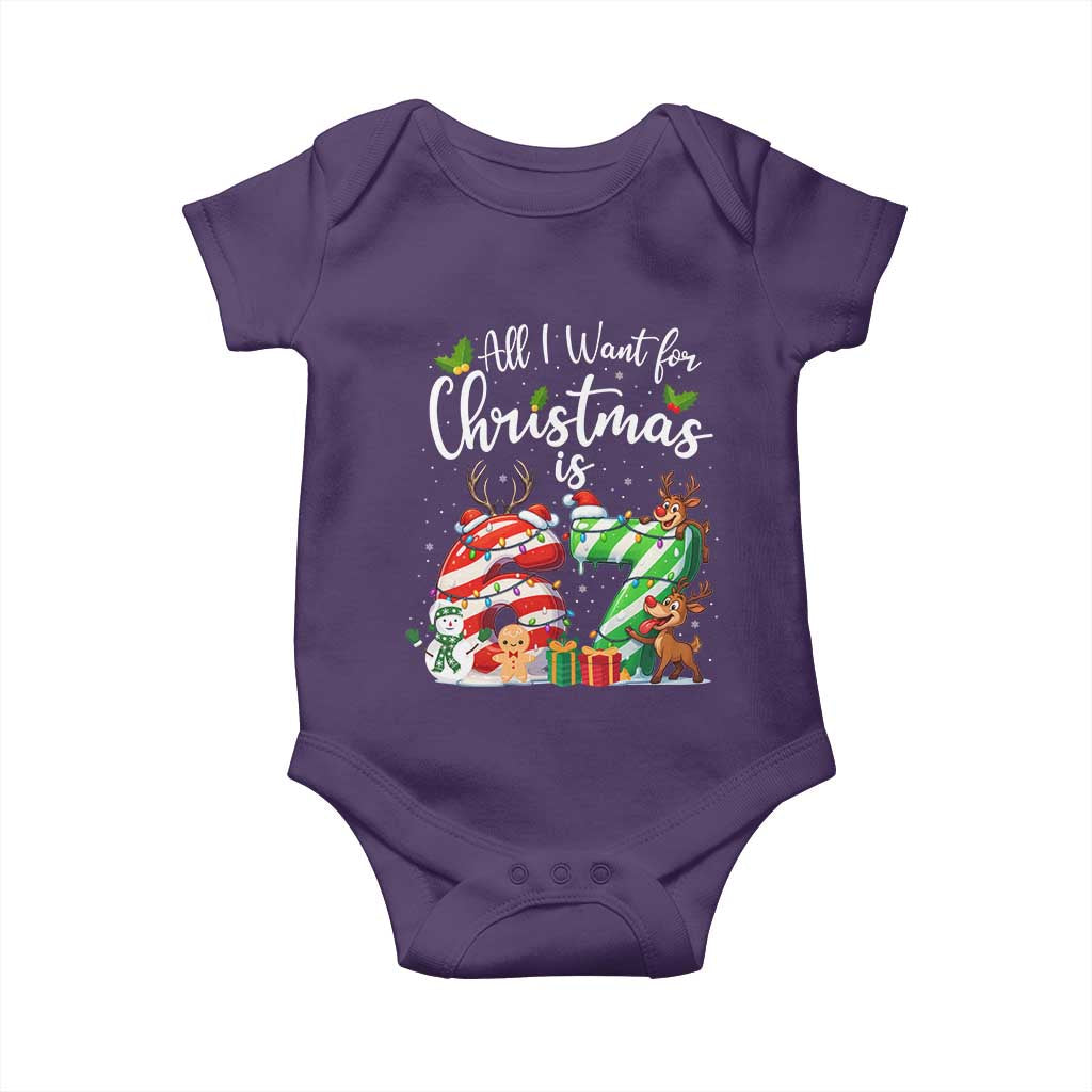 All I Want For Christmas Is 67 Baby Onesie Trending Meme Holiday Gift TS12 Purple Print Your Wear