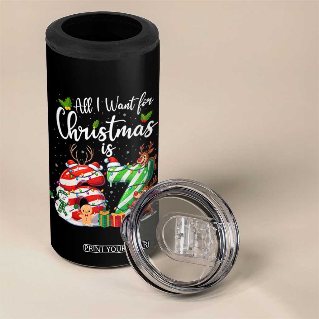 All I Want For Christmas Is 67 4 in 1 Can Cooler Tumbler Trending Meme Holiday Gift TS12 Print Your Wear