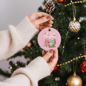 All I Want For Xmas Is 67 Ceramic Ornament Trending Meme Holiday Gift TS12 1pc Light Pink Print Your Wear