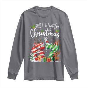 All I Want For Christmas Is 67 Long Sleeve Shirt Trending Meme Holiday Gift TS12 Charcoal Print Your Wear
