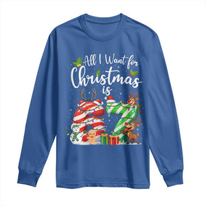 All I Want For Christmas Is 67 Long Sleeve Shirt Trending Meme Holiday Gift TS12 Royal Blue Print Your Wear