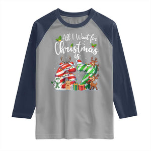 All I Want For Christmas Is 67 Raglan Shirt Trending Meme Holiday Gift TS12 Sport Gray Navy Print Your Wear