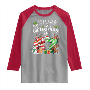 All I Want For Christmas Is 67 Raglan Shirt Trending Meme Holiday Gift TS12 Sport Gray Red Print Your Wear