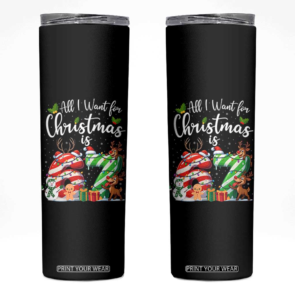 All I Want For Christmas Is 67 Skinny Tumbler Trending Meme Holiday Gift TS12 Black Print Your Wear