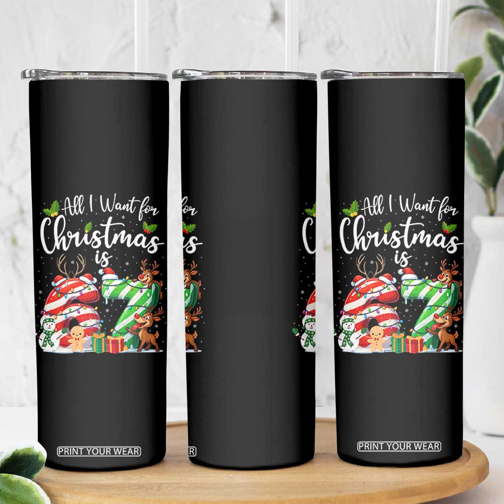 All I Want For Christmas Is 67 Skinny Tumbler Trending Meme Holiday Gift - Print Your Wear