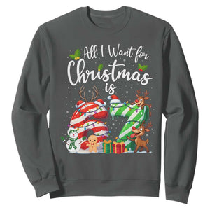 All I Want For Christmas Is 67 Sweatshirt Trending Meme Holiday Gift - Print Your Wear