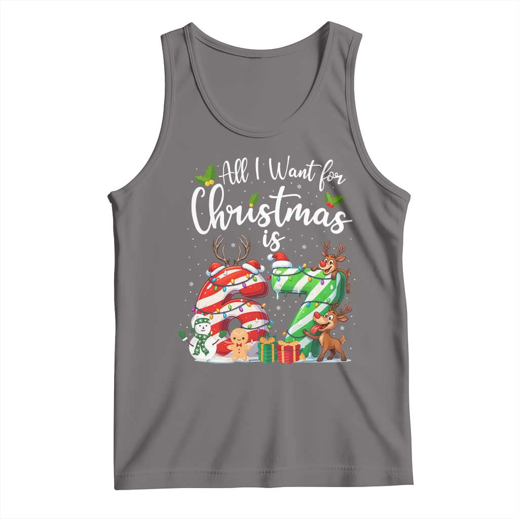 All I Want For Christmas Is 67 Tank Top Trending Meme Holiday Gift TS12 Deep Heather Print Your Wear