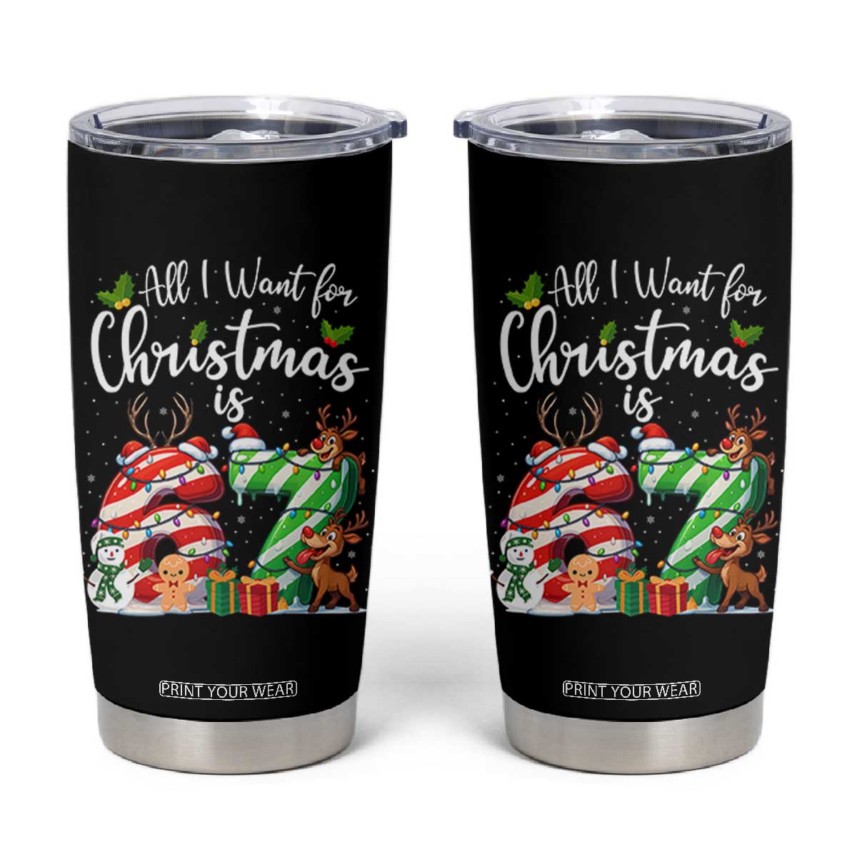 All I Want For Christmas Is 67 Tumbler Cup Trending Meme Holiday Gift TS12 Black Print Your Wear