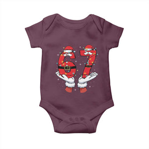 Funny 67 Meme Baby Onesie Funny Christmas Party Holiday Gift TS12 Maroon Print Your Wear