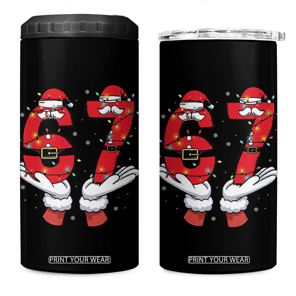 Funny 67 Meme 4 in 1 Can Cooler Tumbler Funny Christmas Party Holiday Gift TS12 One Size: 16 oz Black Print Your Wear