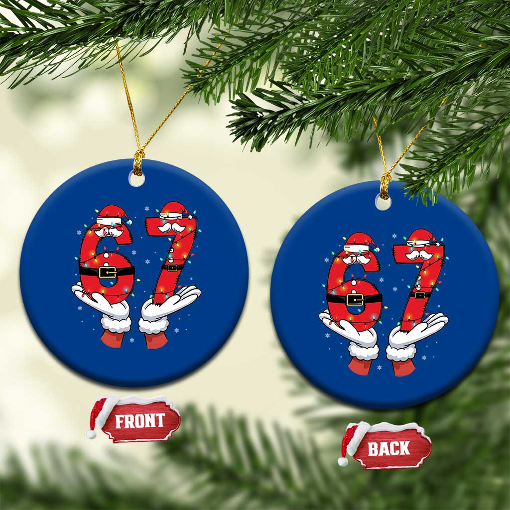 Funny 67 Meme Ceramic Ornament Funny Xmas Party Holiday Gift TS12 1pc Blue Print Your Wear