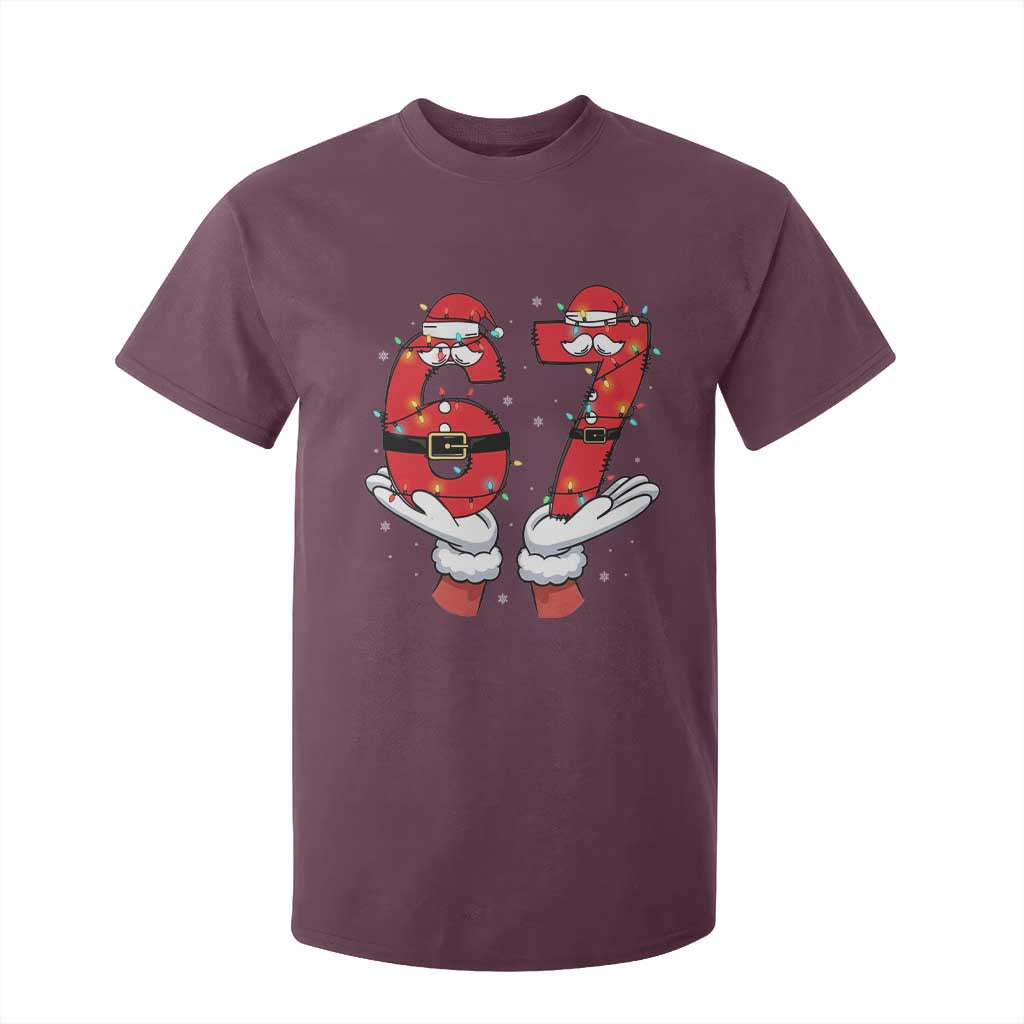 Funny 67 Meme T Shirt For Kid Christmas Party Holiday Gag Gift TS12 Maroon Print Your Wear