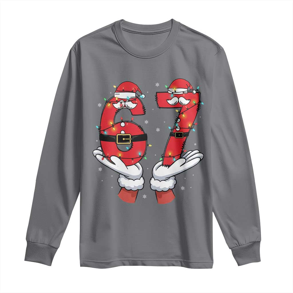 Funny 67 Meme Long Sleeve Shirt Christmas Party Holiday Gag Gift TS12 Charcoal Print Your Wear