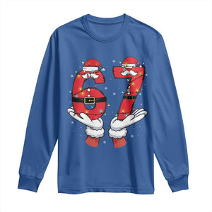 Funny 67 Meme Long Sleeve Shirt Christmas Party Holiday Gag Gift TS12 Royal Blue Print Your Wear