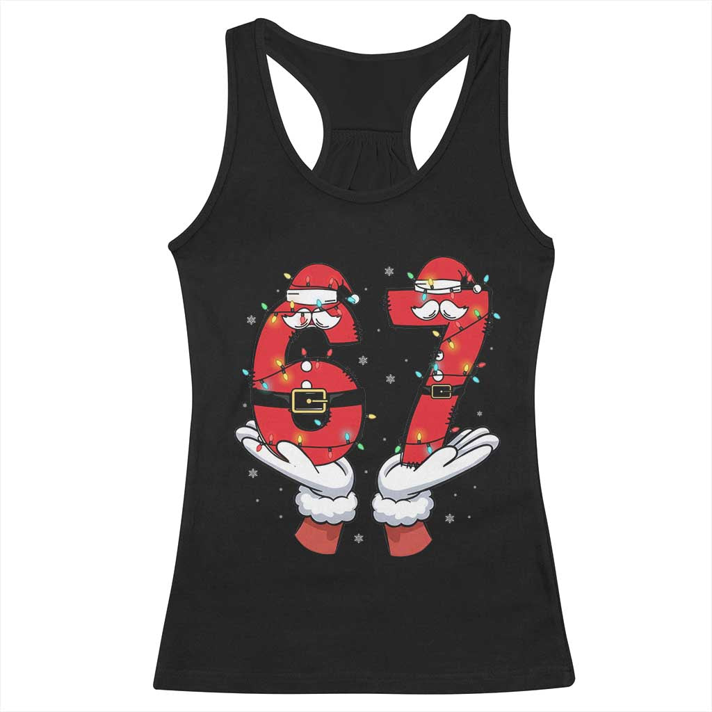 Funny 67 Meme Racerback Tank Top Funny Christmas Party Holiday Gift - Print Your Wear