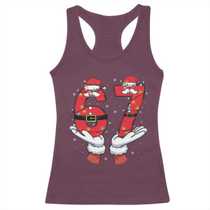 Funny 67 Meme Racerback Tank Top Funny Christmas Party Holiday Gift - Print Your Wear