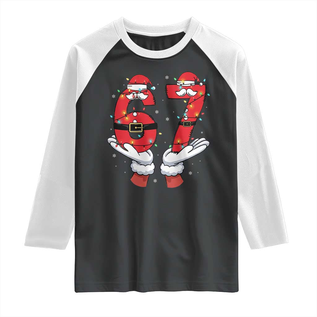 Funny 67 Meme Raglan Shirt Funny Christmas Party Holiday Gift TS12 Black White Print Your Wear
