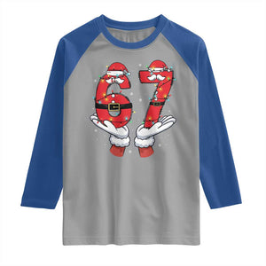 Funny 67 Meme Raglan Shirt Funny Christmas Party Holiday Gift TS12 Sport Gray Royal Print Your Wear