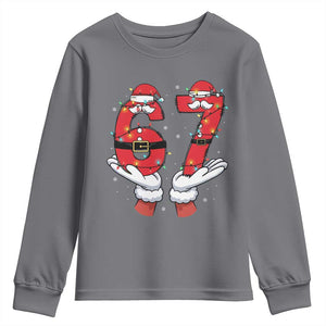 Funny 67 Meme Youth Sweatshirt Christmas Party Holiday Gag Gift TS12 Charcoal Print Your Wear