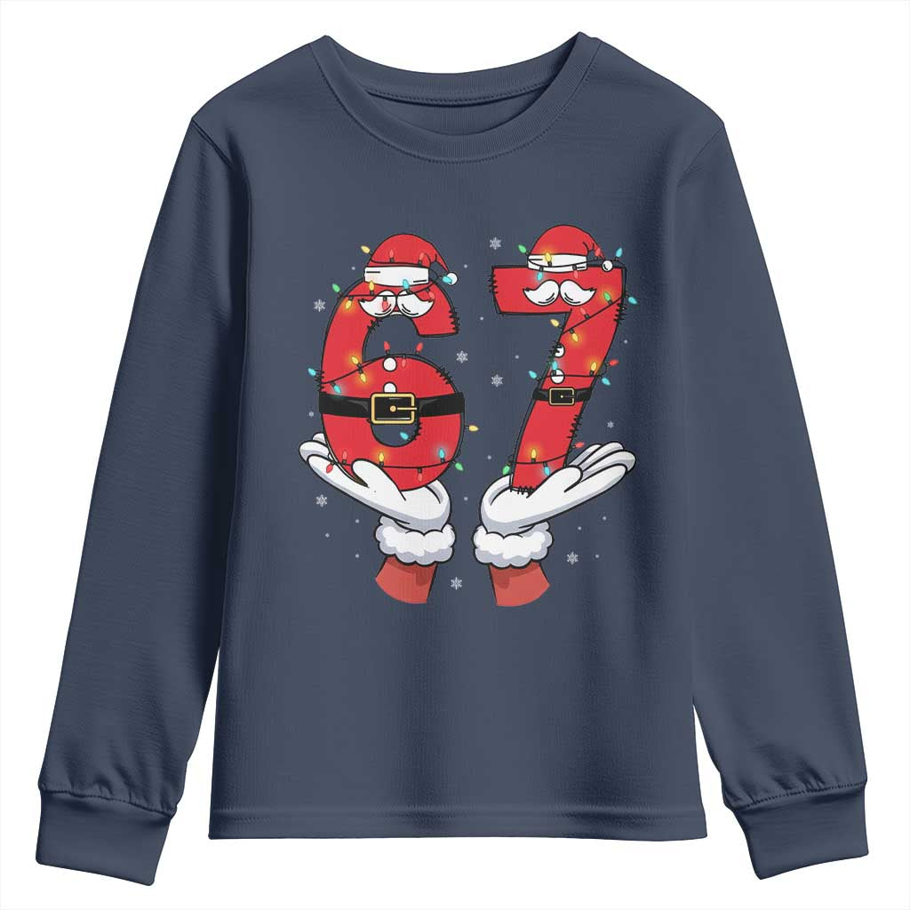 Funny 67 Meme Youth Sweatshirt Christmas Party Holiday Gag Gift TS12 Navy Print Your Wear