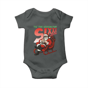 Tis The Season For Sixx Seven Meme Baby Onesie Funny Trendy Christmas Party Gift TS12 Dark Heather Print Your Wear