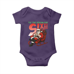 Tis The Season For Sixx Seven Meme Baby Onesie Funny Trendy Christmas Party Gift TS12 Purple Print Your Wear