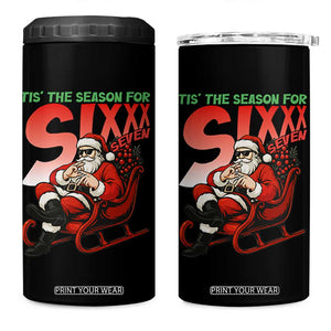 Tis The Season For Sixx Seven Meme 4 in 1 Can Cooler Tumbler Funny Trendy Christmas Party Gift TS12 One Size: 16 oz Black Print Your Wear