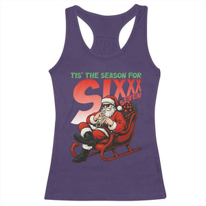 Tis The Season For Sixx Seven Meme Racerback Tank Top Funny Trendy Christmas Party Gift TS12 Purple Print Your Wear
