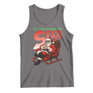 Tis The Season For Sixx Seven Meme Tank Top Funny Trendy Christmas Party Gift TS12 Deep Heather Print Your Wear