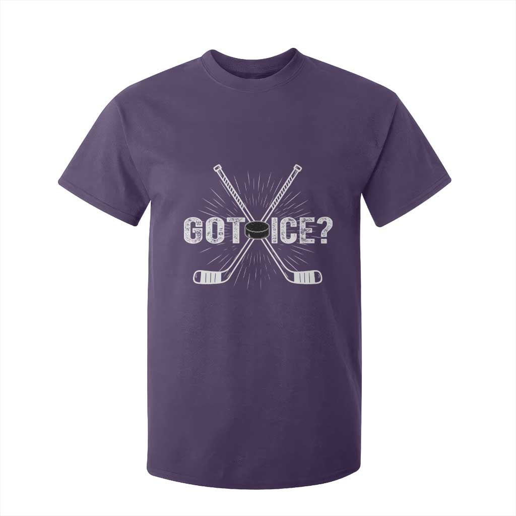 Funny Got Ice Hockey Player Gift T Shirt For Kid TS12 Purple Print Your Wear