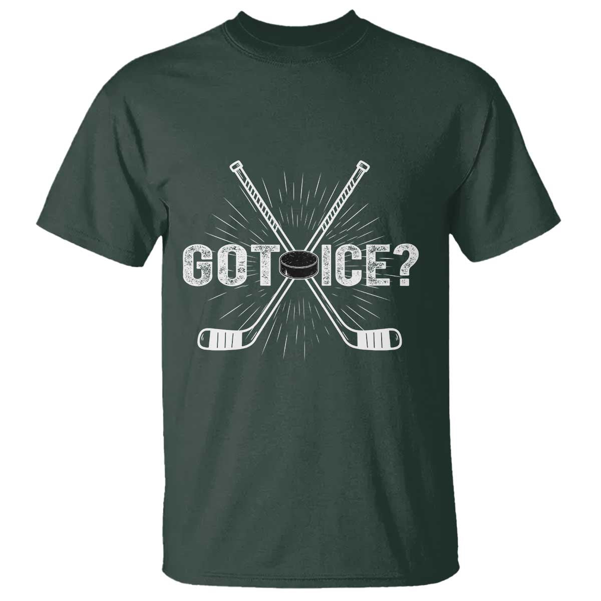 Funny Got Ice Hockey Player Gift T Shirt TS12 Dark Forest Green Print Your Wear