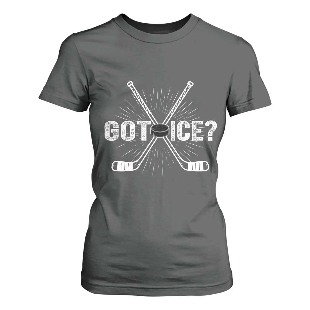 Funny Got Ice Hockey Player Gift T Shirt For Women TS12 Dark Heather Print Your Wear