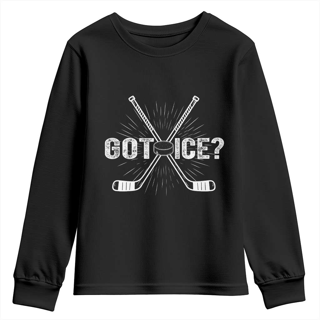 Funny Got Ice Hockey Player Gift Youth Sweatshirt TS12 Black Print Your Wear