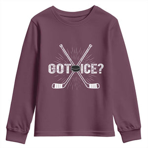 Funny Got Ice Hockey Player Gift Youth Sweatshirt TS12 Maroon Print Your Wear
