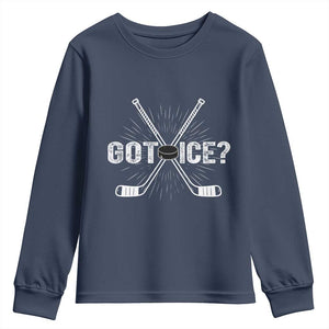 Funny Got Ice Hockey Player Gift Youth Sweatshirt TS12 Navy Print Your Wear