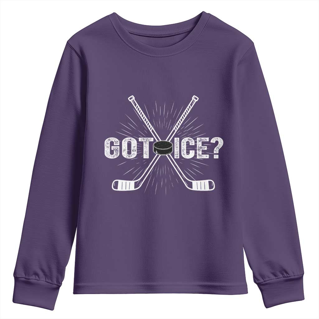 Funny Got Ice Hockey Player Gift Youth Sweatshirt TS12 Purple Print Your Wear