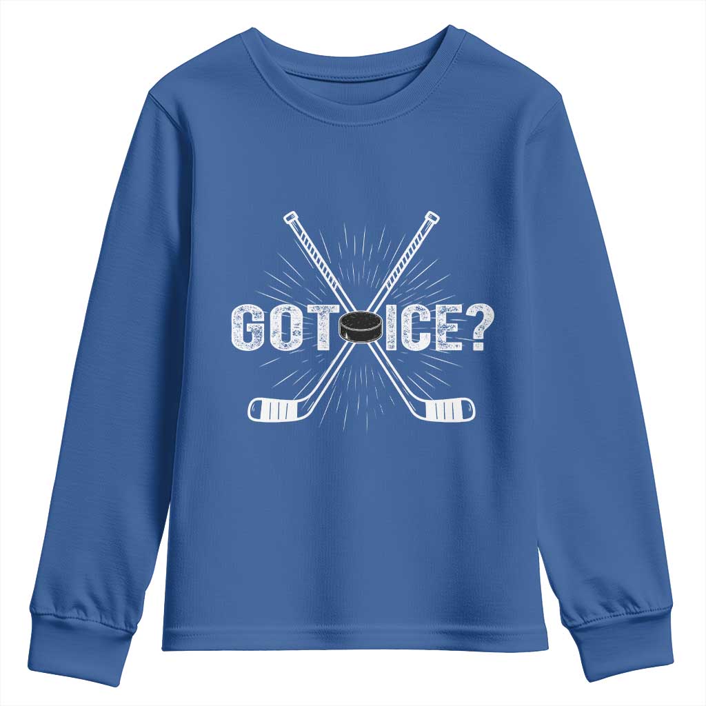 Funny Got Ice Hockey Player Gift Youth Sweatshirt TS12 Royal Blue Print Your Wear