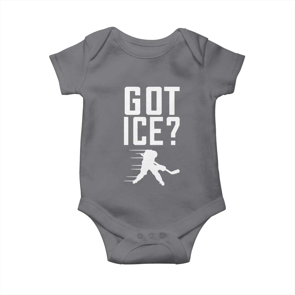 Got Ice Baby Onesie Funny Youth Ice Hockey Gift TS12 Charcoal Print Your Wear