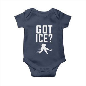 Got Ice Baby Onesie Funny Youth Ice Hockey Gift TS12 Navy Print Your Wear