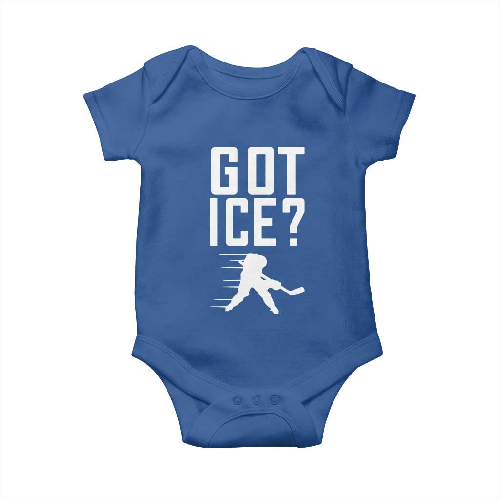 Got Ice Baby Onesie Funny Youth Ice Hockey Gift TS12 Royal Blue Print Your Wear