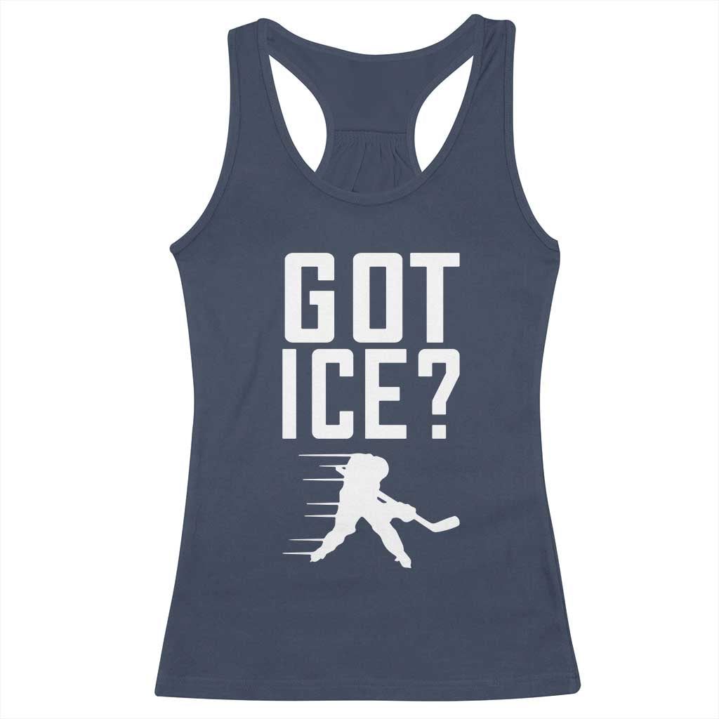 Got Ice Racerback Tank Top Funny Youth Ice Hockey Gift TS12 Navy Print Your Wear