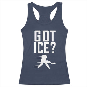 Got Ice Racerback Tank Top Funny Youth Ice Hockey Gift TS12 Navy Print Your Wear