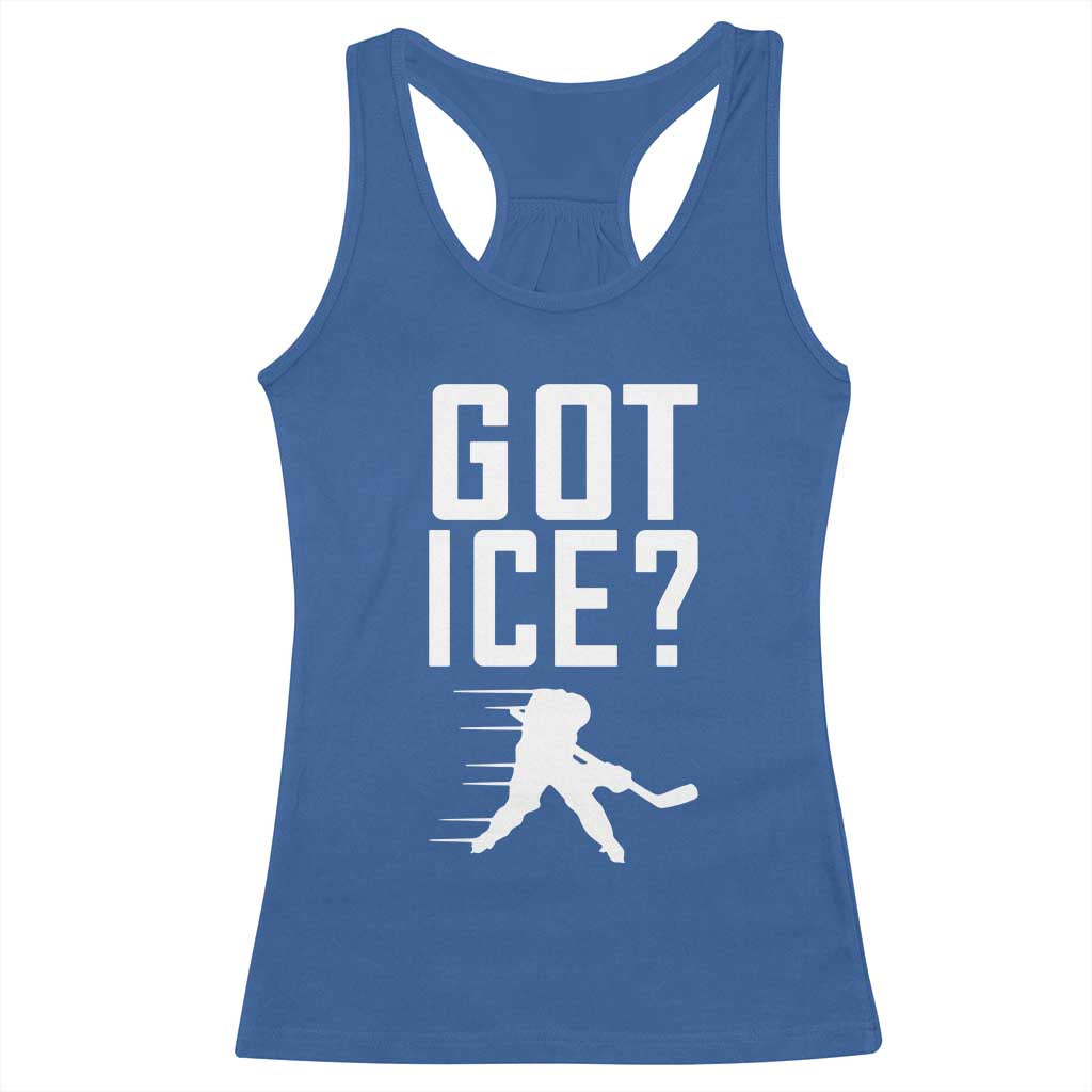 Got Ice Racerback Tank Top Funny Youth Ice Hockey Gift TS12 Royal Blue Print Your Wear