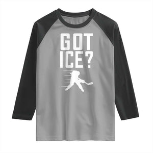 Got Ice Raglan Shirt Funny Youth Ice Hockey Gift TS12 Sport Gray Black Print Your Wear
