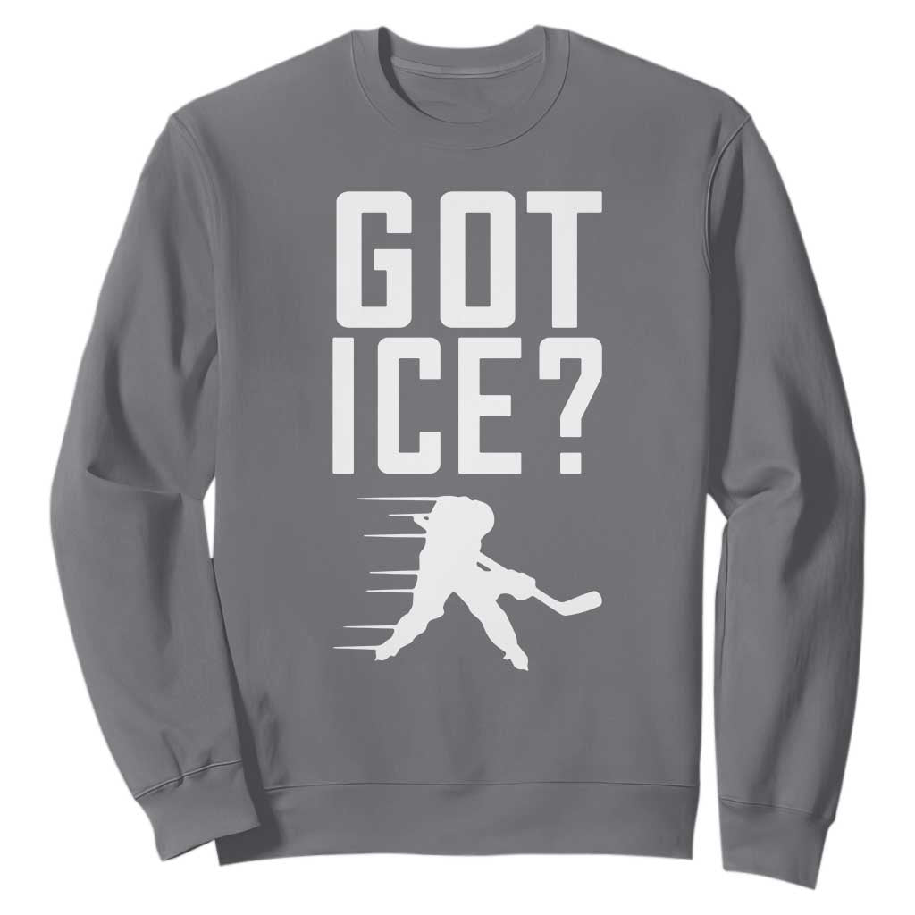 Got Ice Sweatshirt Funny Youth Ice Hockey Gift TS12 Charcoal Print Your Wear