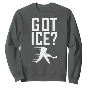Got Ice Sweatshirt Funny Youth Ice Hockey Gift TS12 Dark Heather Print Your Wear