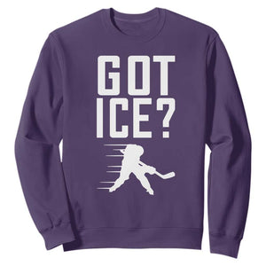 Got Ice Sweatshirt Funny Youth Ice Hockey Gift TS12 Purple Print Your Wear