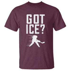 Got Ice T Shirt Funny Youth Ice Hockey Gift TS12 Maroon Print Your Wear