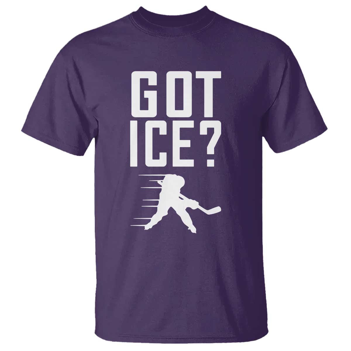 Got Ice T Shirt Funny Youth Ice Hockey Gift TS12 Purple Print Your Wear