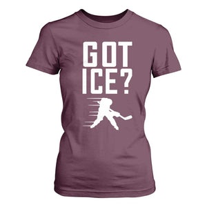 Got Ice T Shirt For Women Funny Youth Ice Hockey Gift TS12 Maroon Print Your Wear